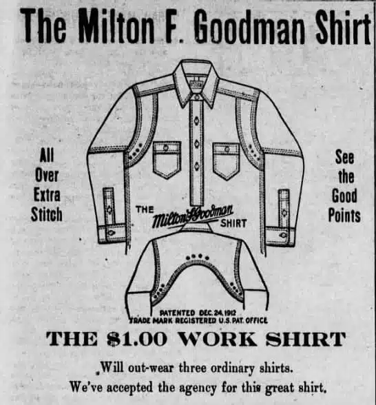 The Milton F Goodman $1.00 workshirt