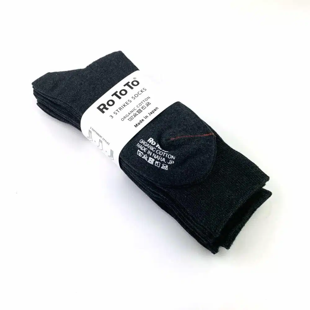 RoToTo 3 Strikes Socks - Charcoal