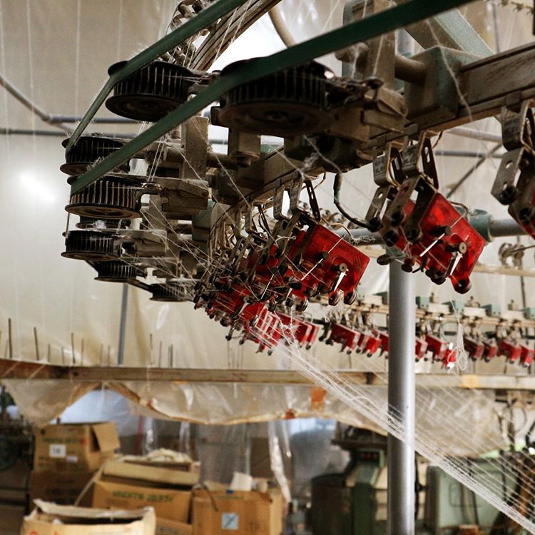 Loop & Weft use vintage knitting machines imported from America to make their products.