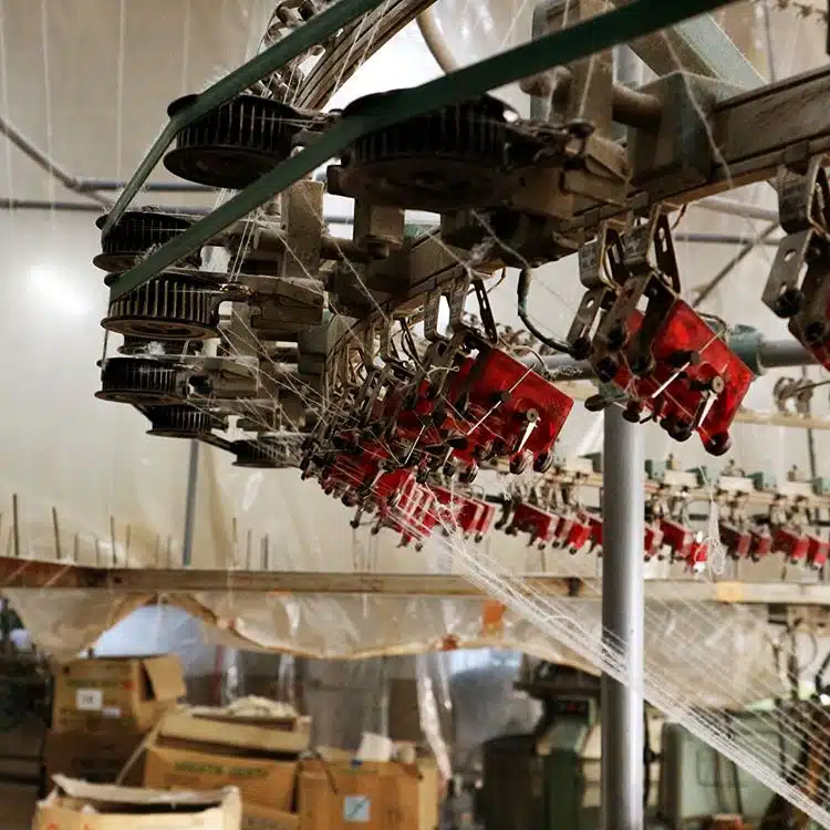 Loop & Weft use vintage knitting machines imported from America to make their products.