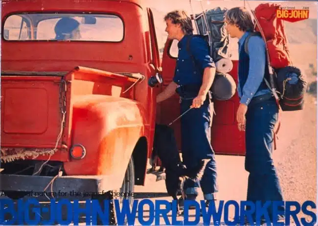 1970s advertisement for Big John World Workers, one of Mauro's brands.