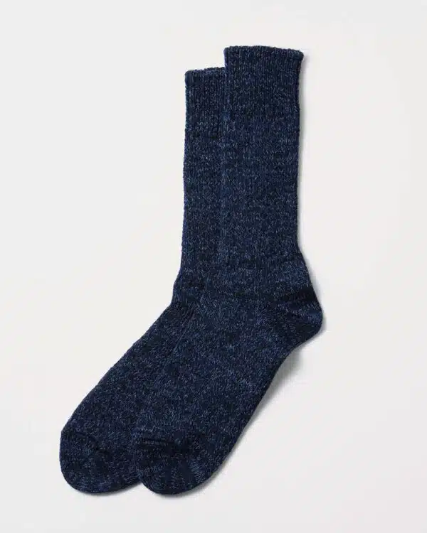 RoToTo Denim Tone Crew Socks - Dark Denim