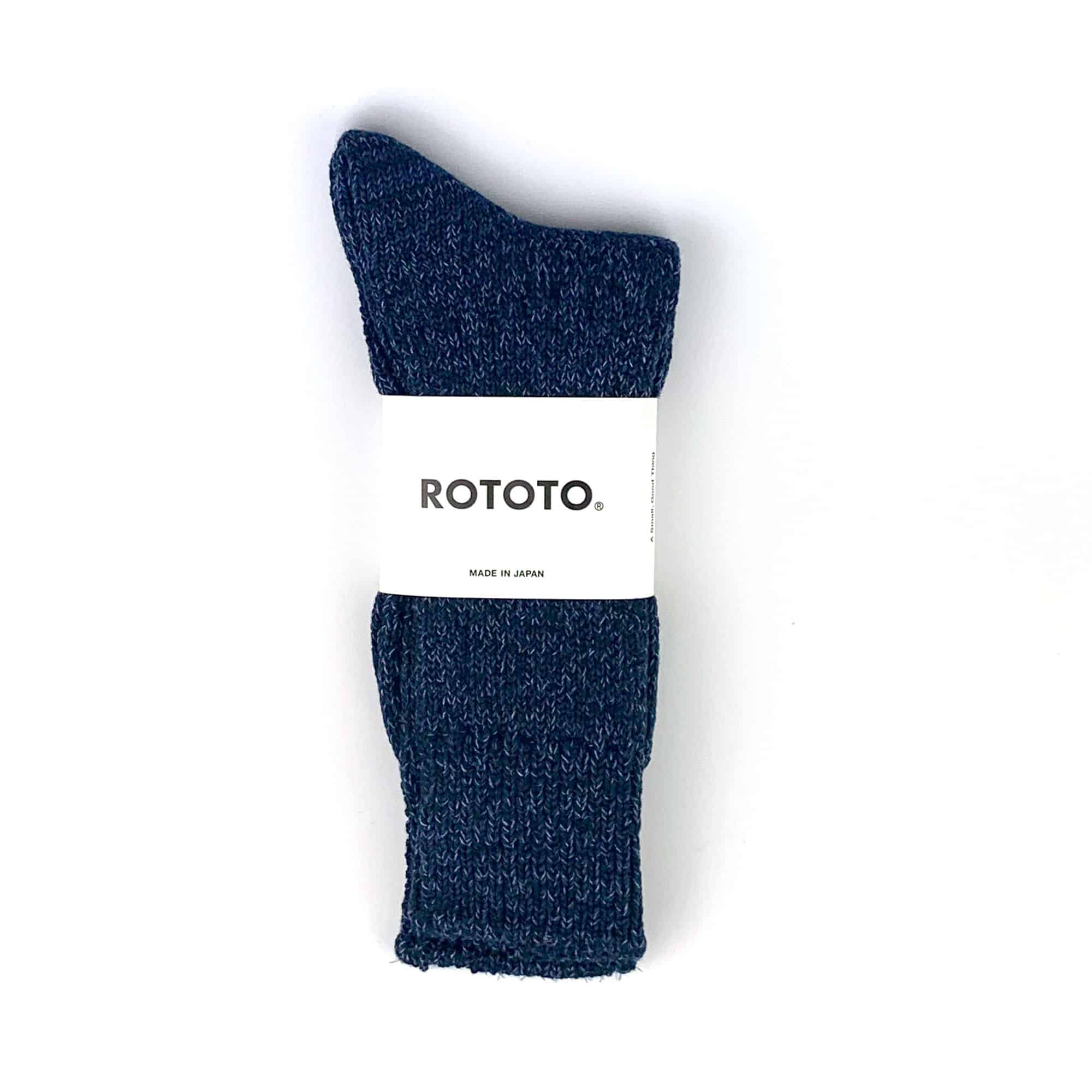 RoToTo Denim Tone Crew Socks - Dark Denim • Those That Know