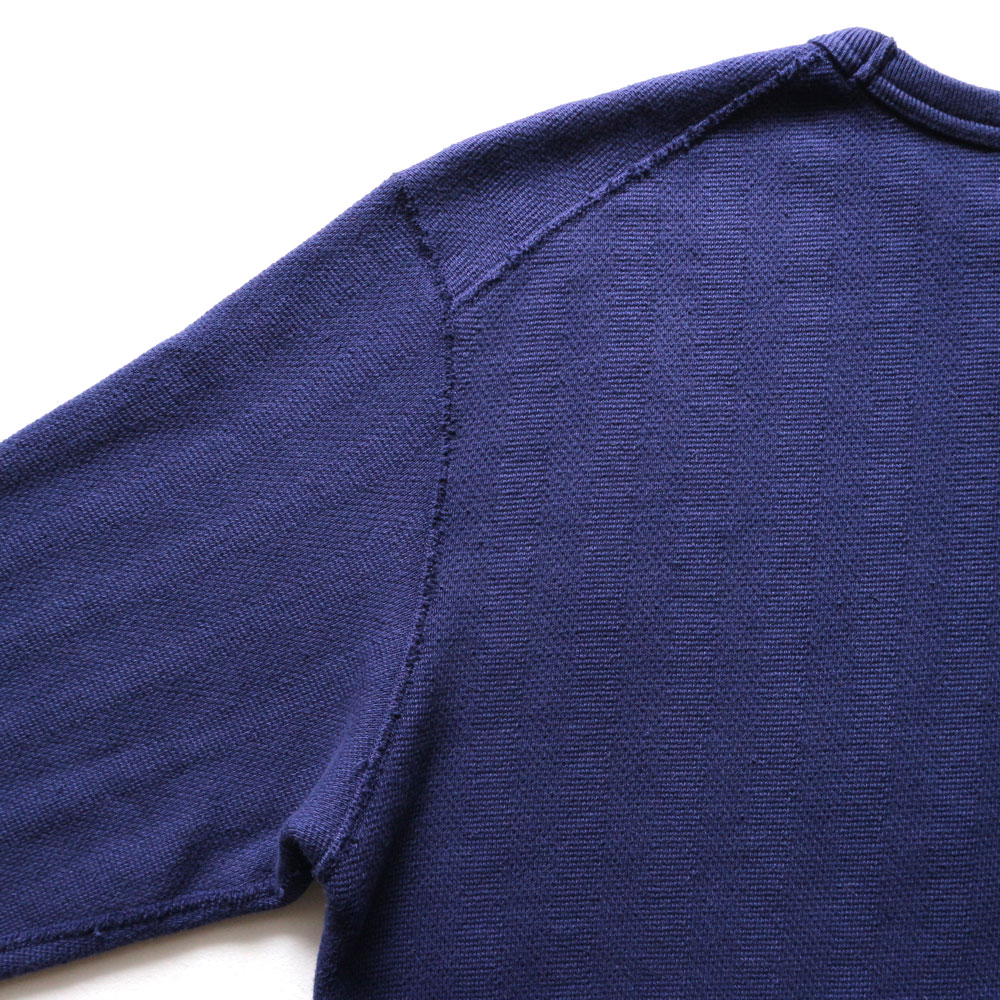 Loop & Weft Vintage Jacquard Knit Crewneck Sweatshirt (Navy)