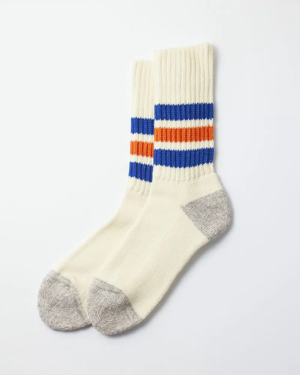 RoToTo Ribbed Oldschool Socks - Blue/Orange