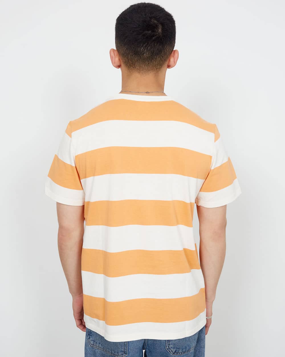 TSPTR Border Stripe Tee - White/Tangerine — Those That Know
