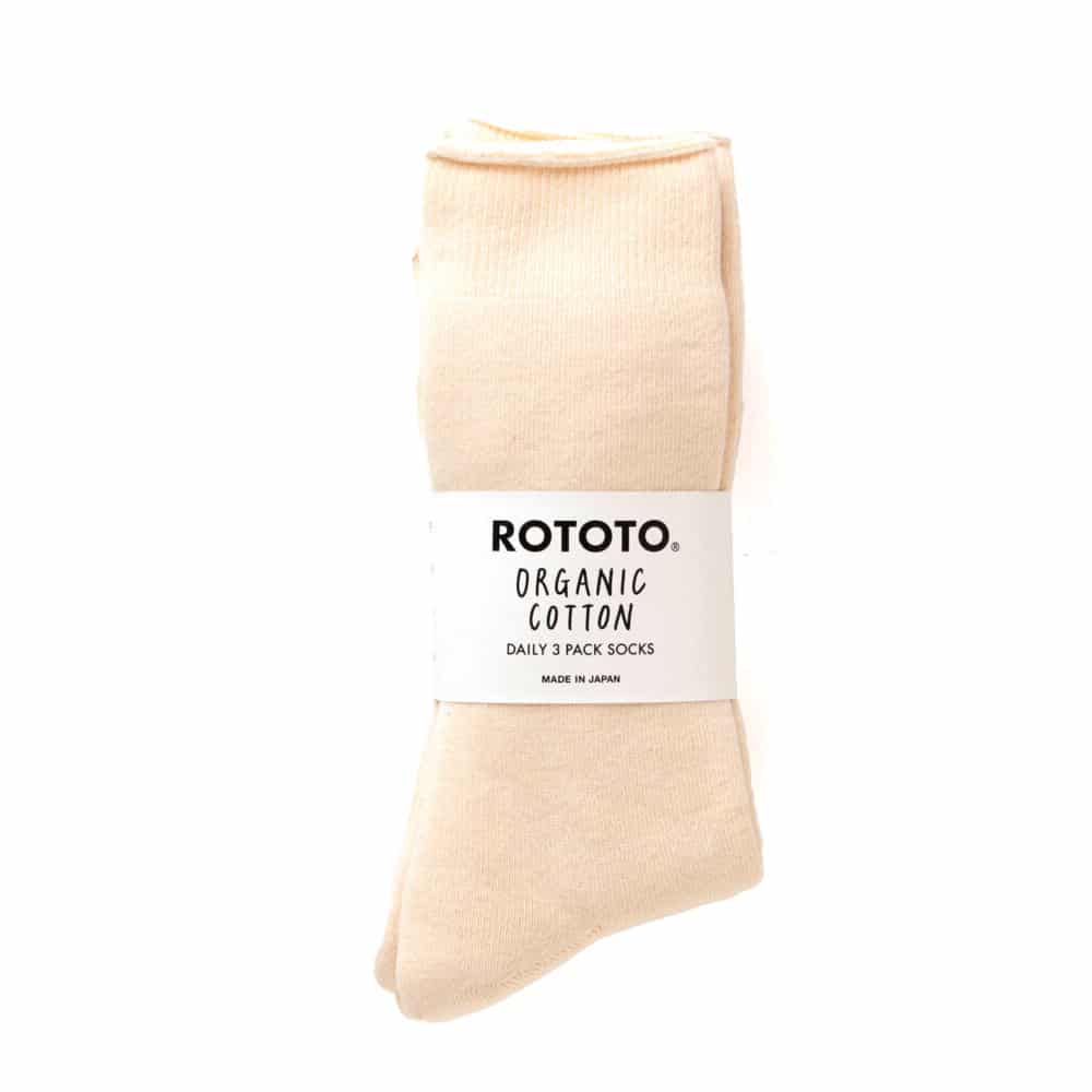 RoToTo 3 Strikes Socks - Natural (3 Pack) — Those That Know