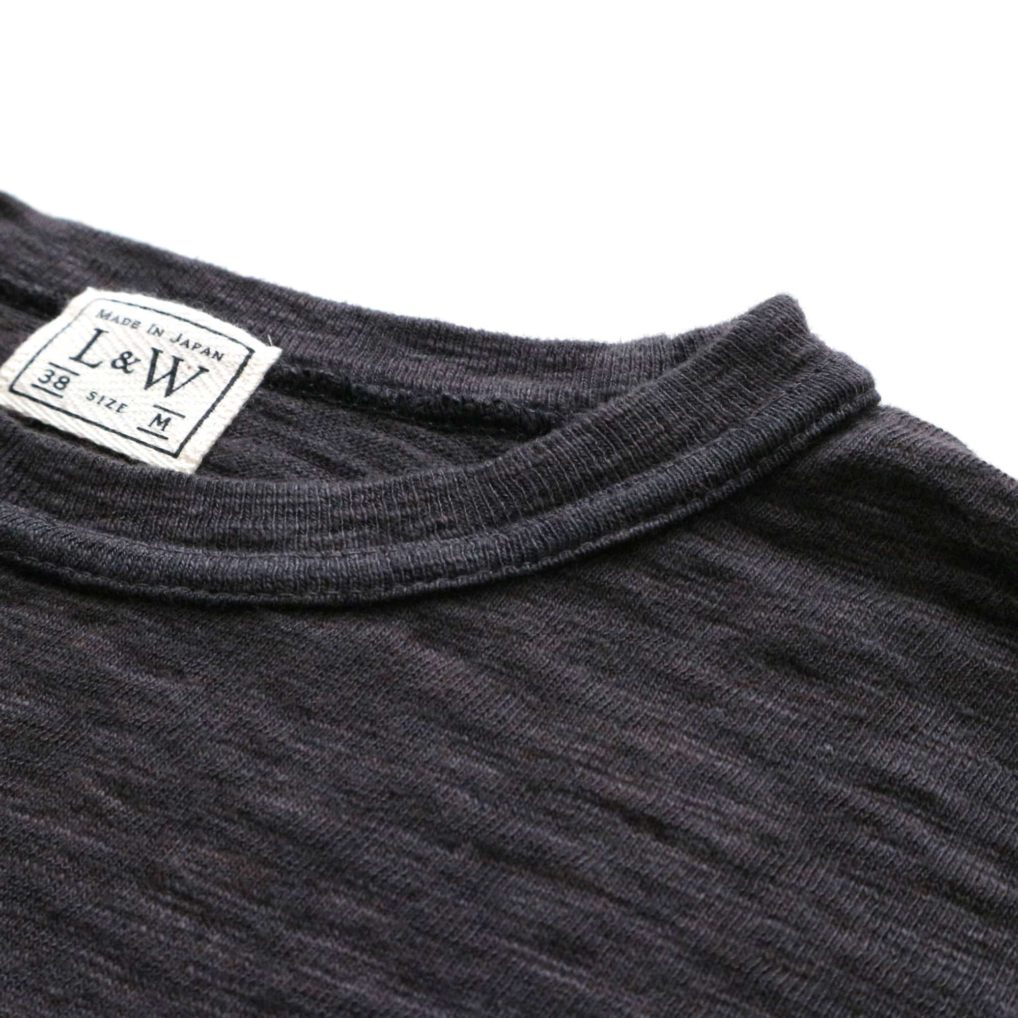 Loop & Weft Seam Ribbed SS Crewneck - Black — Those That Know