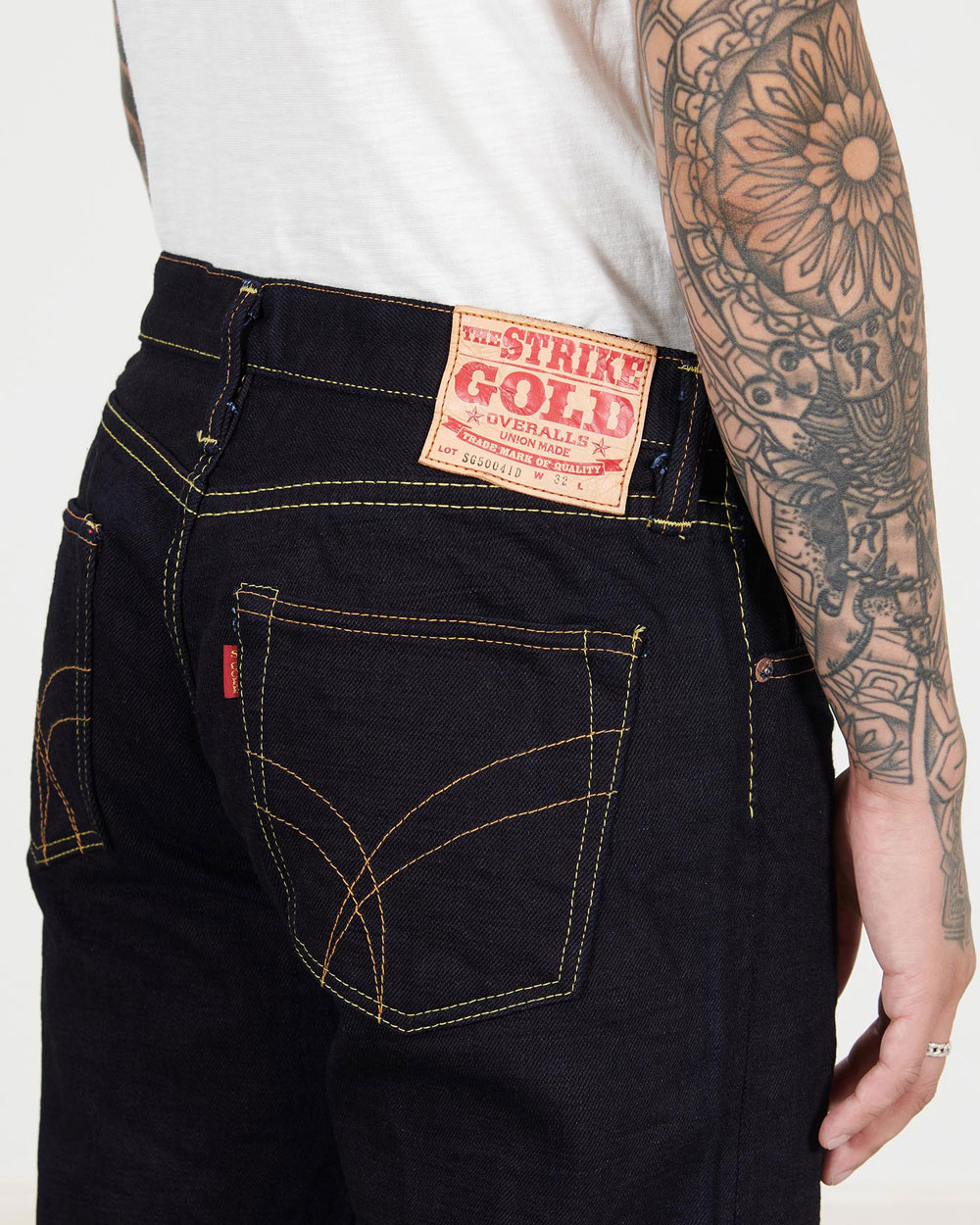 The Strike Gold 5004ID Double Indigo Straight Tapered Jeans