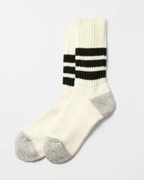 RoToTo Coarse Ribbed Oldschool Socks - Black