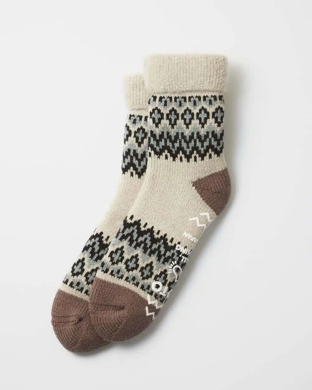 RoToTo Comfy Room Socks "Nordic" - Ivory