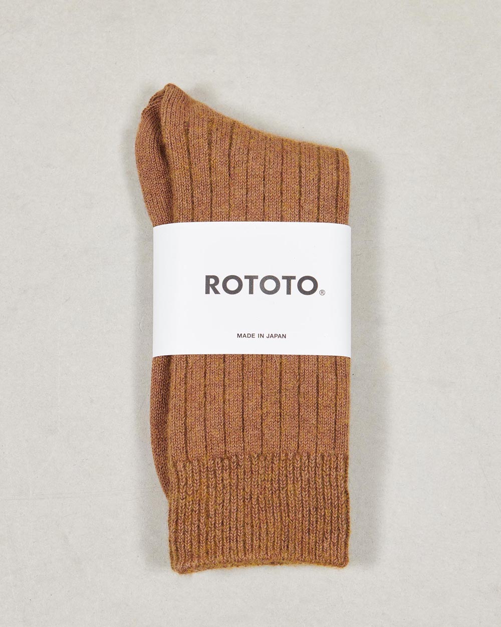 RoToTo Cotton Wool Ribbed Crew Socks