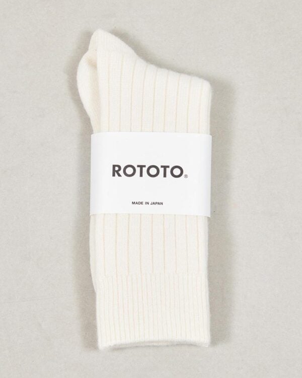 RoToTo Cotton Wool Ribbed Crew Socks
