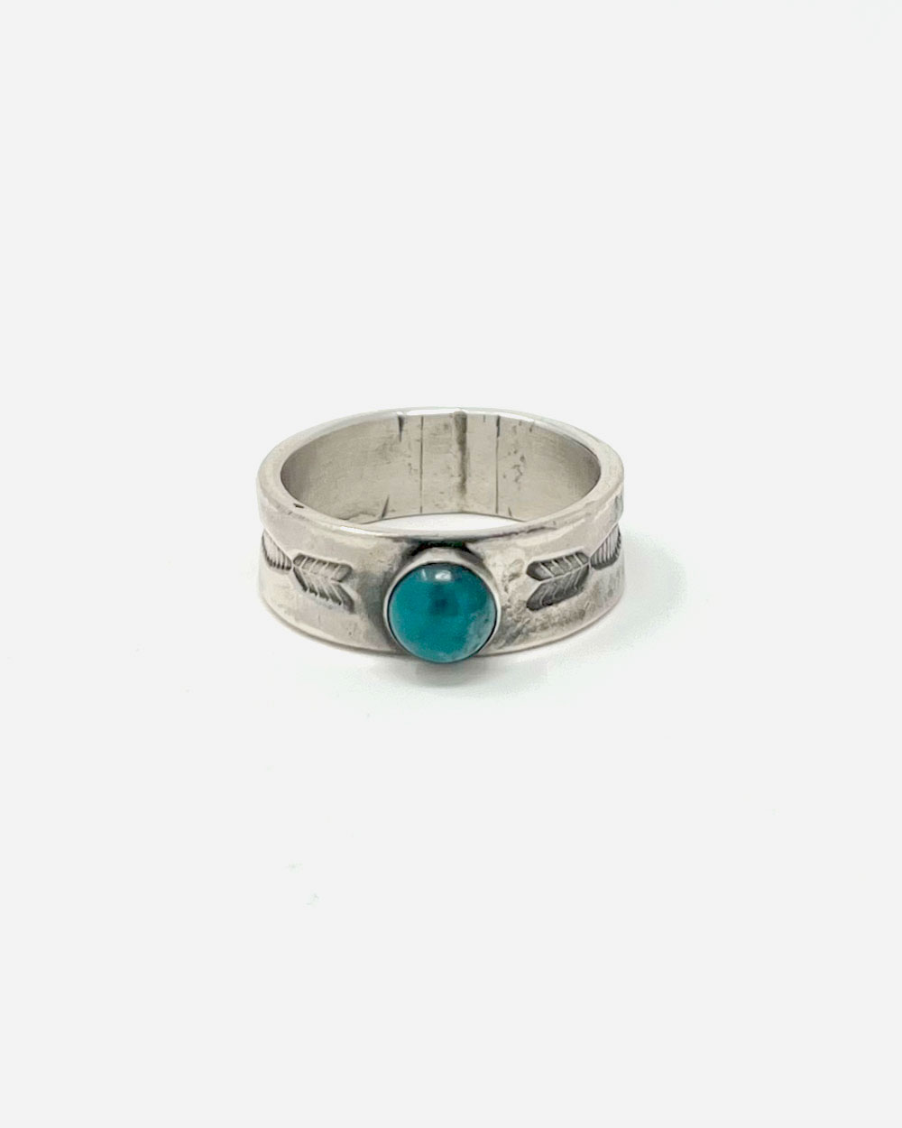 Red Rabbit Trading Co. Double Arrow Ring with Turquoise