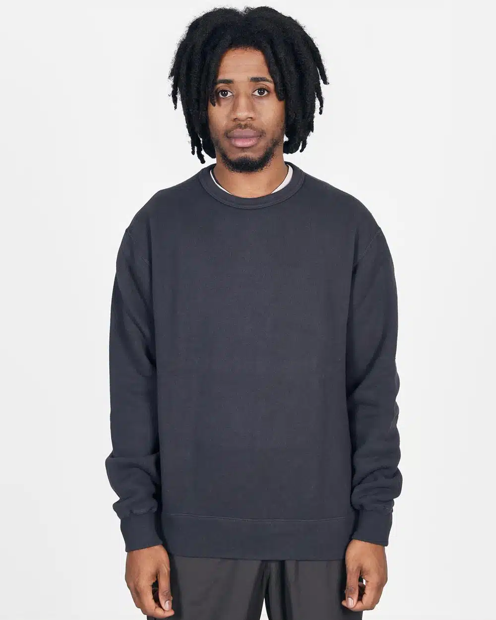 Loop & Weft Tompkins Knit Crewneck Sweatshirt - Antique Black