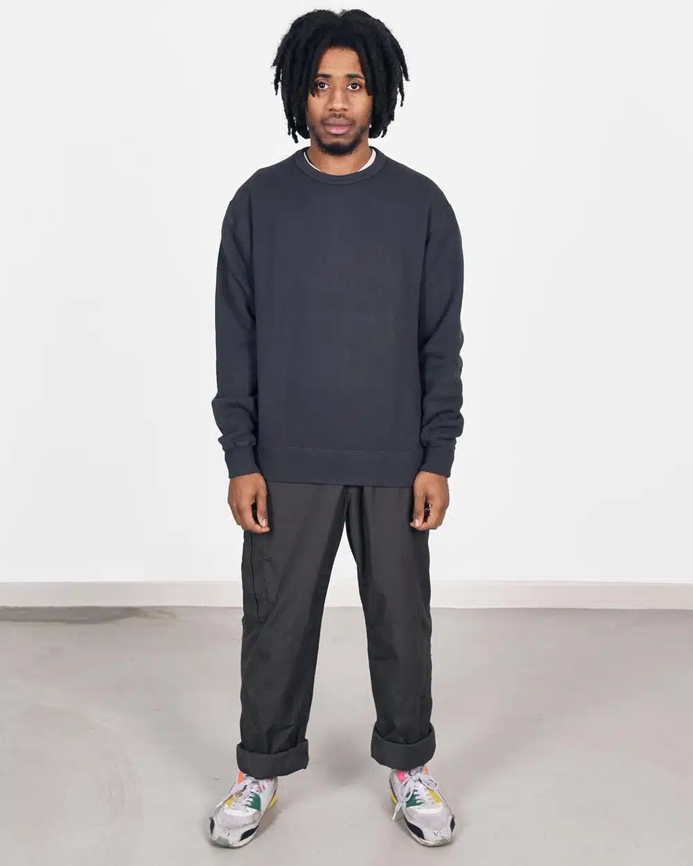 Loop & Weft Tompkins Knit Crewneck Sweatshirt - Antique Black