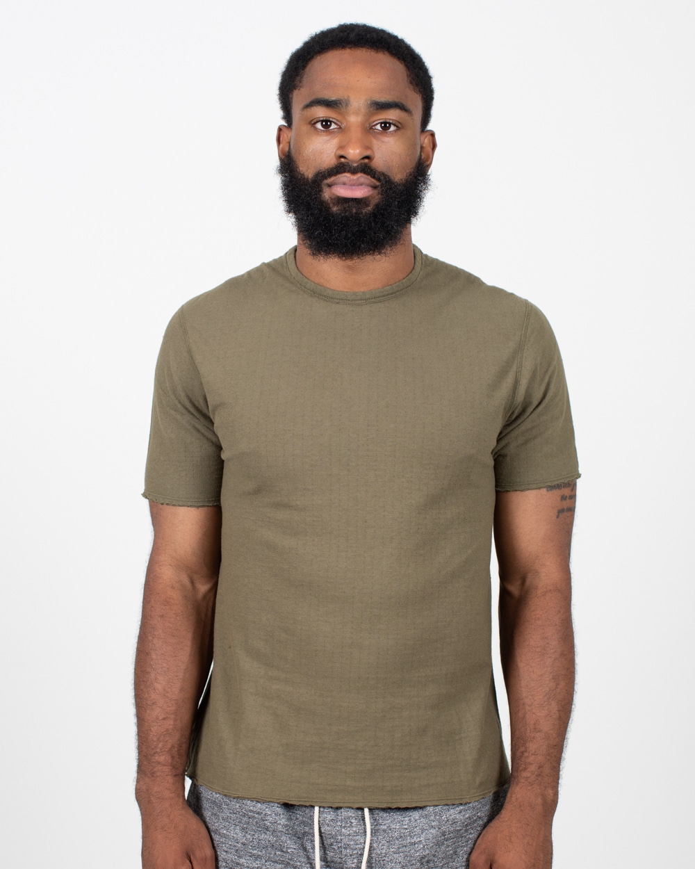 Loop Weft Dual Layered Crewneck Olive Those That Know