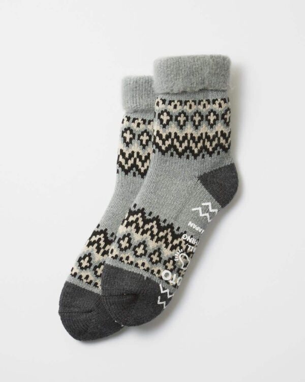 RoToTo Comfy Room Socks "Nordic" - Grey