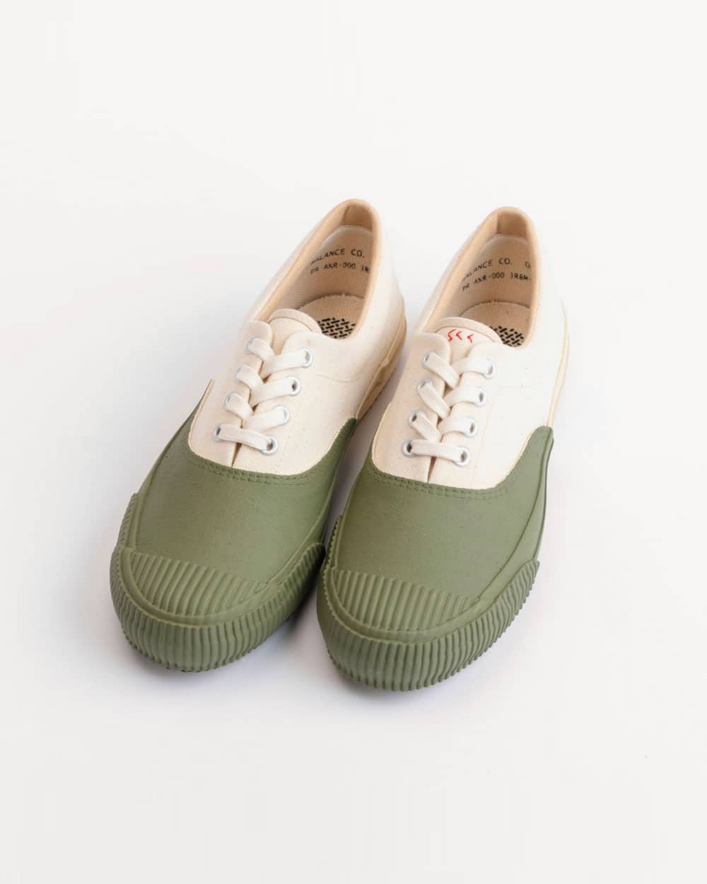 PRAS Shellcap Deck Sneakers Hand Painted Olive — Those That Know