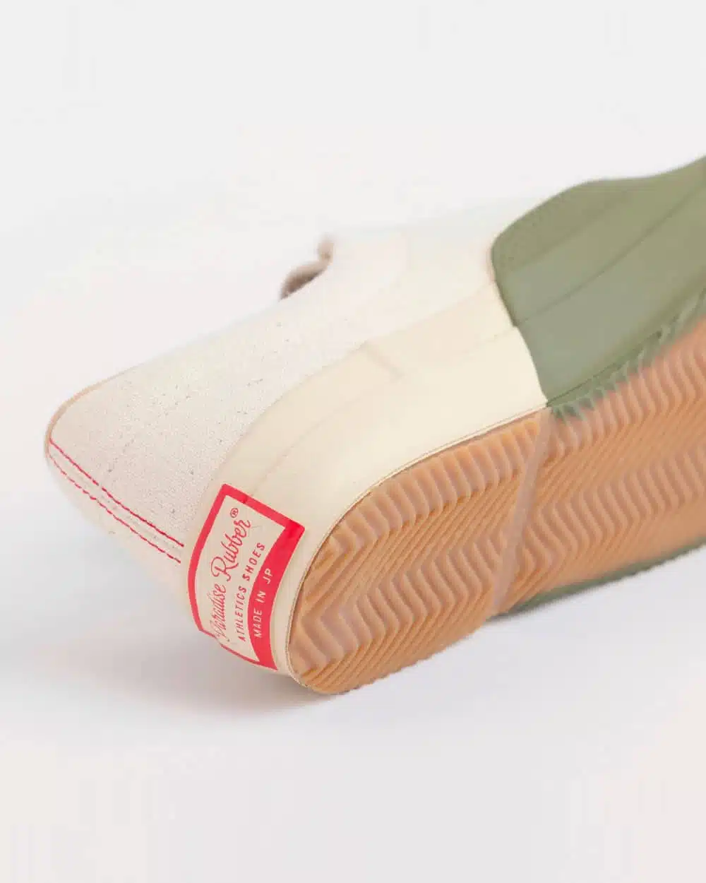 PRAS Shellcap Deck Sneakers Hand Painted - Olive/Off White