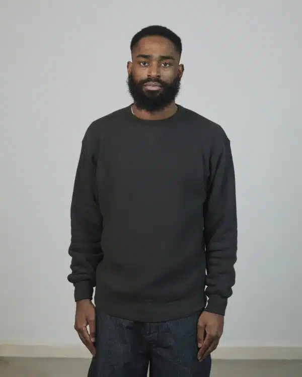 Loop & Weft Big Fleece Sweatshirt - Black