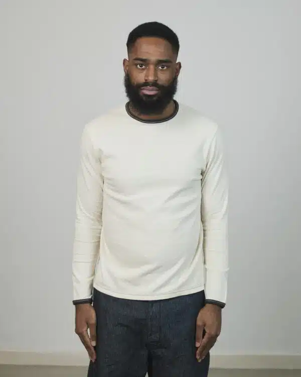 Loop & Weft Recycled Crewneck - Ivory Two Tone