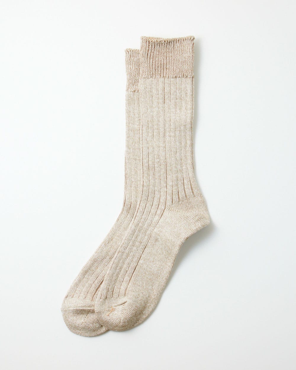 RoToTo Linen Cotton Ribbed Crew Socks - Grey · Those That Know