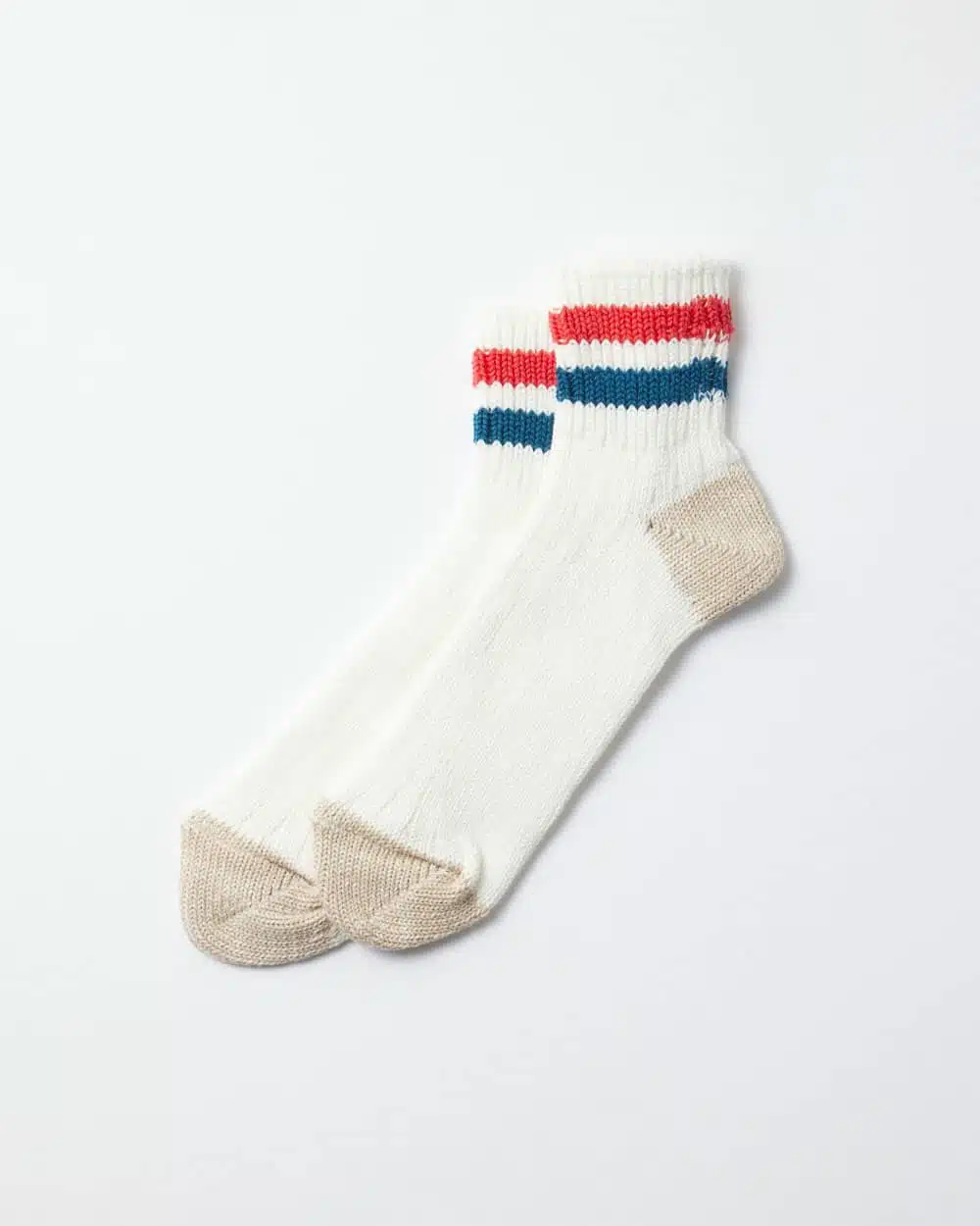 RoToTo OS Ribbed Ankle Socks - Red/Blue
