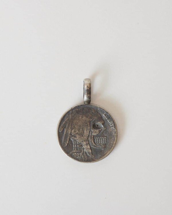 Red Rabbit Trading Co. Hobo Nickel Skull Pendant