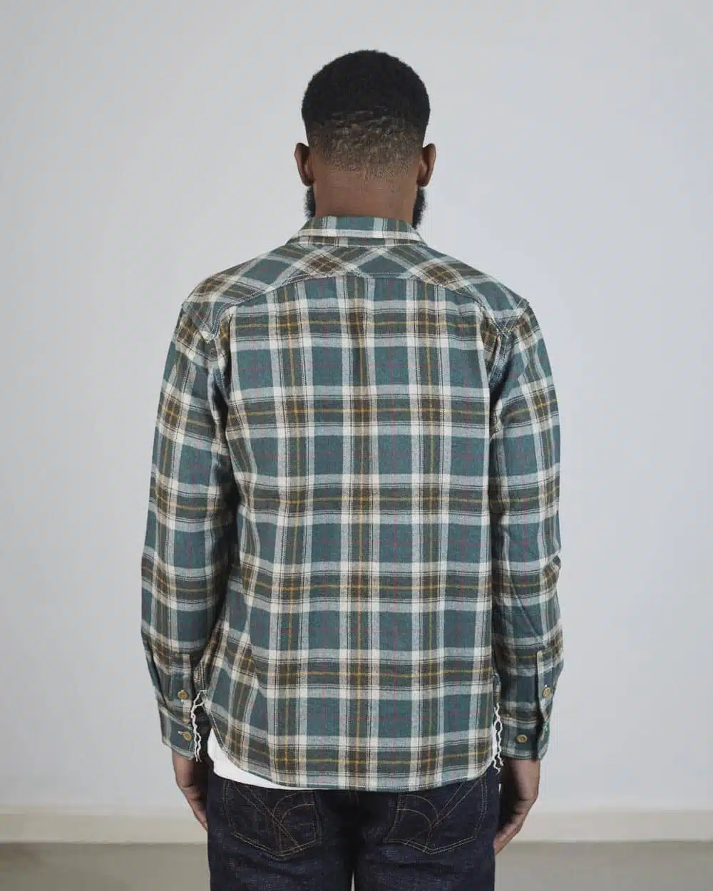 The Strike Gold SG2205 Brushed Check Work Shirt - Green