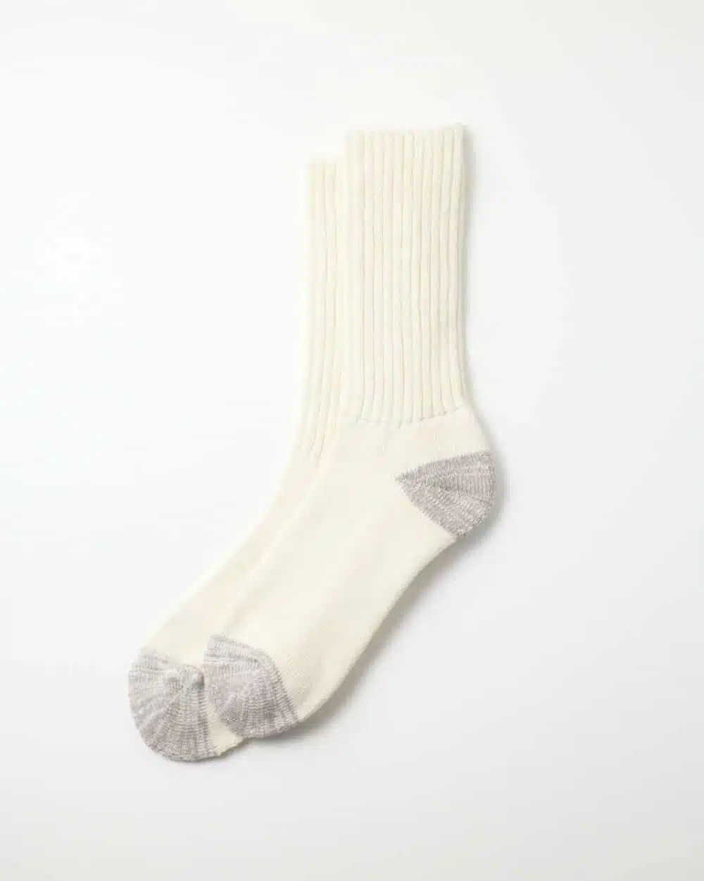 RoToTo Ribbed Oldschool Socks - Ecru