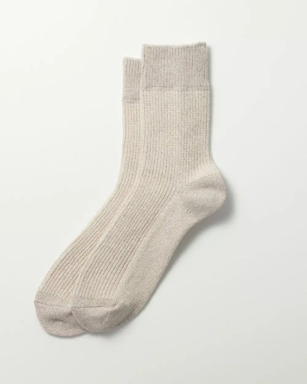 RoToTo Wool Daily 3 Pack Socks - Grey/Off White