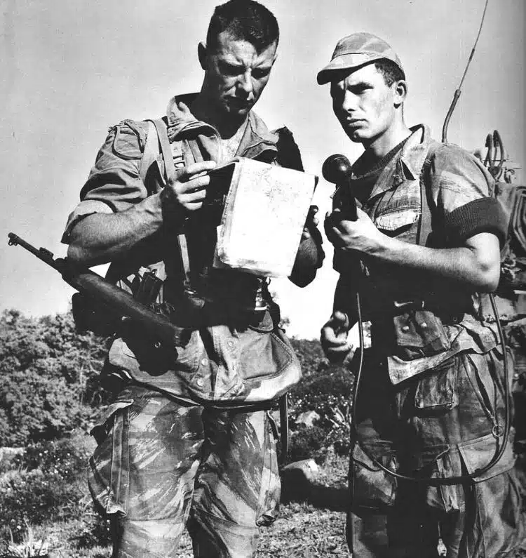French paratroopers wearing Lizard pattern camo in Indochina