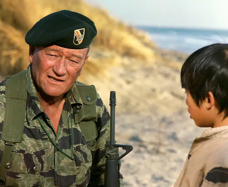 John Wayne wearing Tiger Stripe camo in the movie “The Green Berets”
