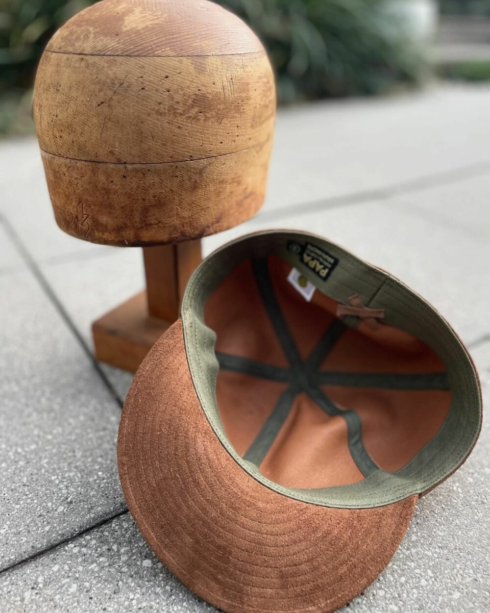 Papa Nui A-26 Horse Hide Cap - Rough Out